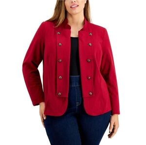 NWT Tommy Hilfiger Women's Red Knit "Band Jacket"